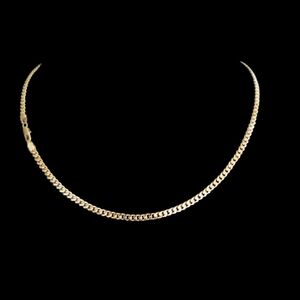 Unisex  18K Italian Gold-Filled 20 Inch 3.5mm  Cuban Miami Chain